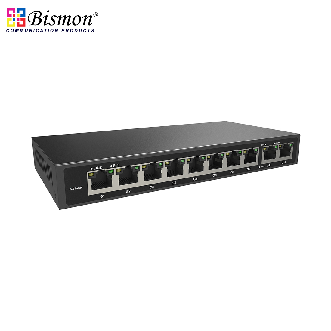 Full gigabit 10-port PoE switch